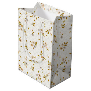 Stylized Floral Print Gift Bag