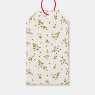 Stylized Floral Print Gift Tags