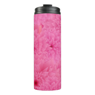 Stylized Floral Thermal Tumbler with Bold Rose Art