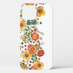 Stylized Floral: Watercolor Seamless Design. iPhone 12 Case