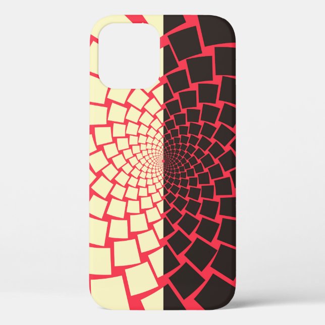 Stylized Flower: Black Red Ivory Case-Mate iPhone Case (Back)