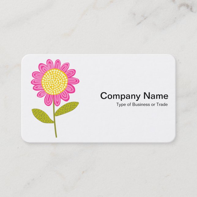 Stylized Flower Business Card (Front)