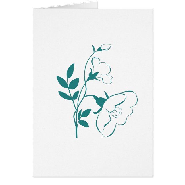 Stylized Flower in Teal (Front)