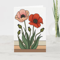 Stylized Flower Mothers Day Card