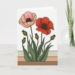 Stylized Flower Mothers Day Card