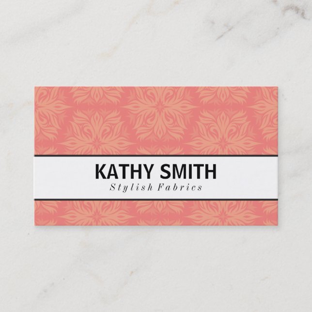 Stylized Flower Pattern | Chic Business Card (Front)