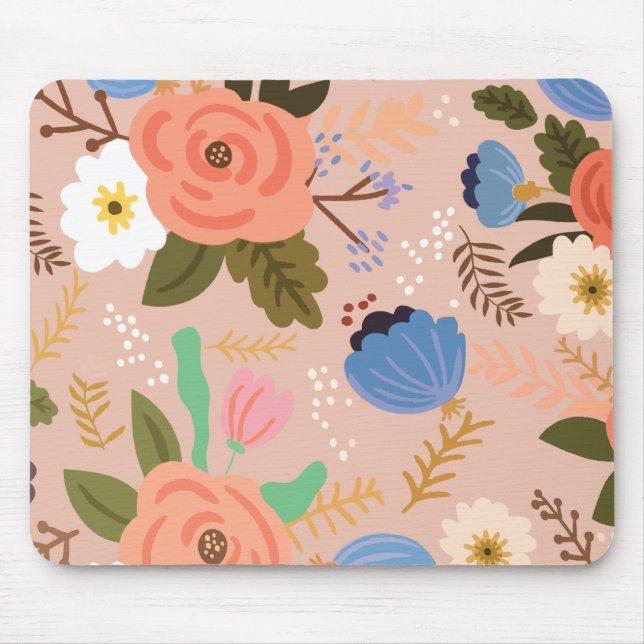 Stylized flower pattern mouse pad (Front)