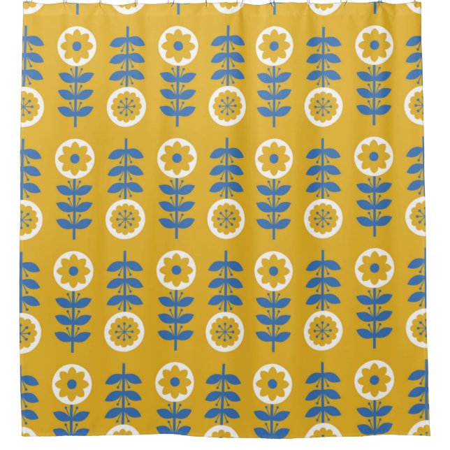 Stylized flower seamless pattern. Scandinavian sty (Front)