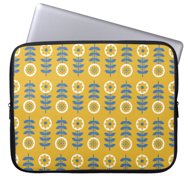 Stylized flower seamless pattern. Scandinavian sty Laptop Sleeve (Front)