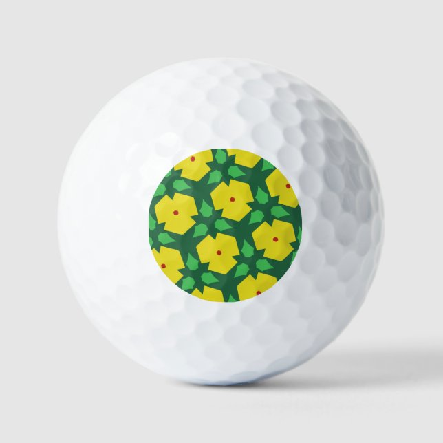 Stylized Flowers  Golf Balls (Front)