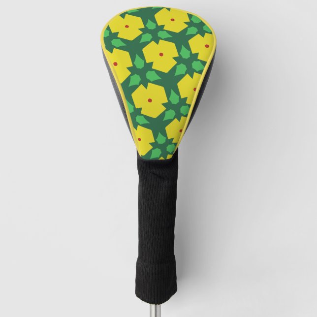 Stylized Flowers  Golf Head Cover (Front)