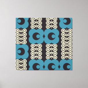 Stylized Flowers: Modern Vintage Geometric. Canvas Print