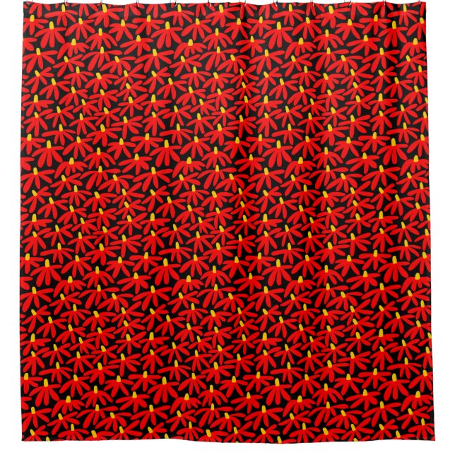 Stylized Flowers - Red, Amber and Black (Front)