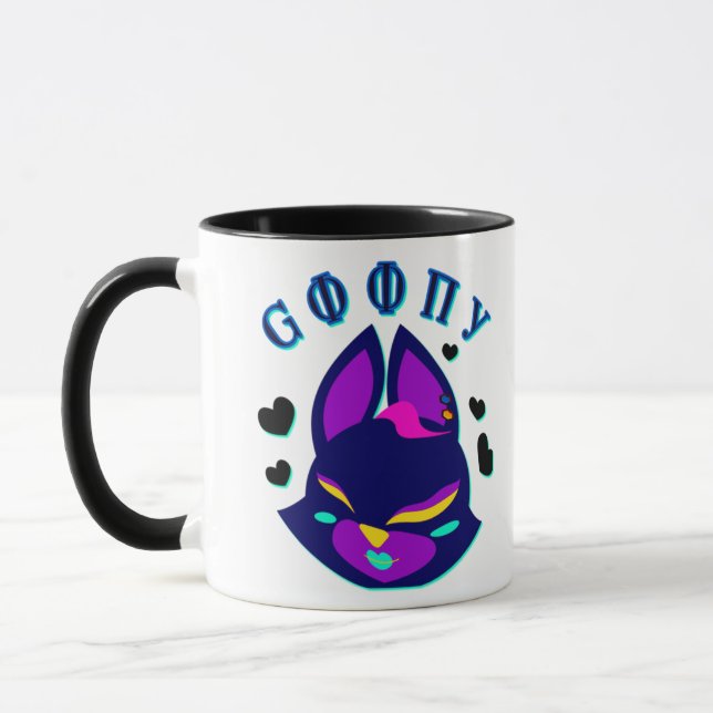 stylized fox-cat hybrid  mug (Left)