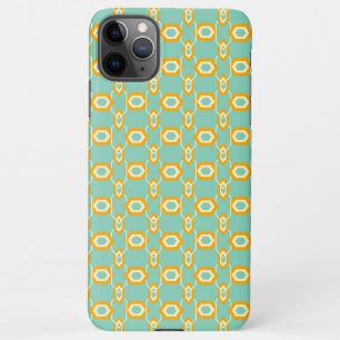 Stylized geometric pattern in bold orange hexagon iPhone 11Pro max case