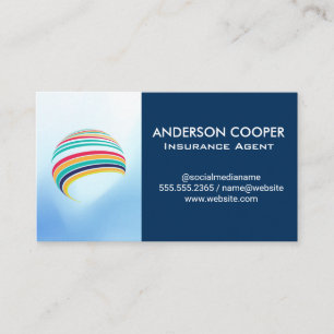 Stylized Global Logo   Corporate Modern Business Card