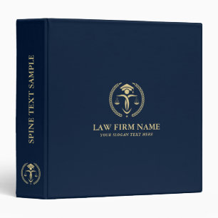 Stylized Gold Justice Logo Royal Blue Background 3 Binder