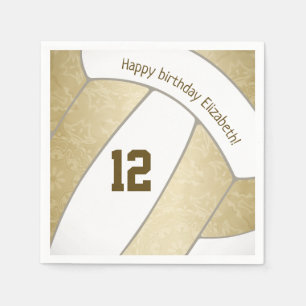 stylized golden girls volleyball sports napkin