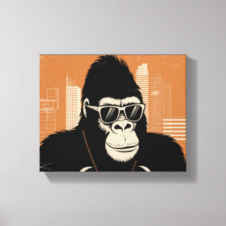 Stylized gorilla  canvas print