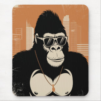 Stylized gorilla  mouse pad