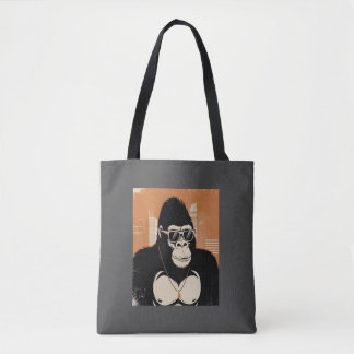 Stylized gorilla  tote bag