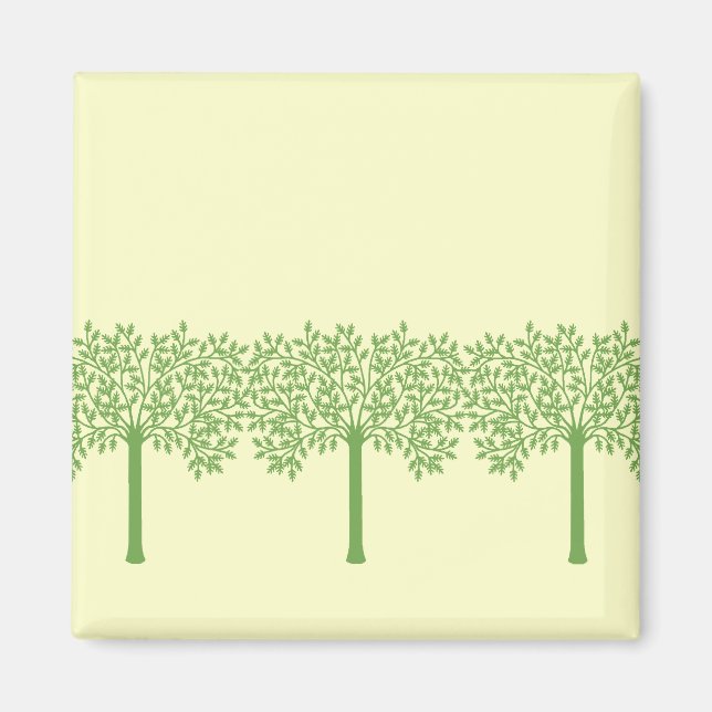 Stylized Green Tree Magnet (Front)