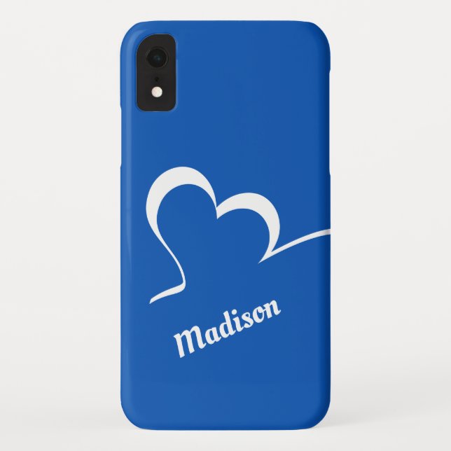 Stylized Heart custom name & colour phone cases (Back)