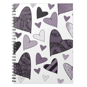 Stylized Hearts Notebook