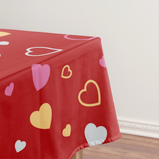 Stylized hearts pattern 2 tablecloth (In Situ)