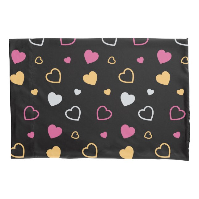 Stylized hearts pattern 3 pillowcase (Front-Left)