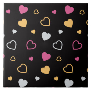 Stylized hearts pattern 3 tile
