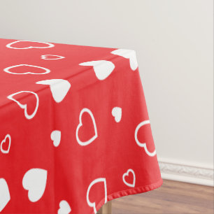 Stylized hearts pattern 4 tablecloth