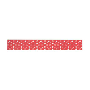 Stylized hearts pattern 4 wrap around label
