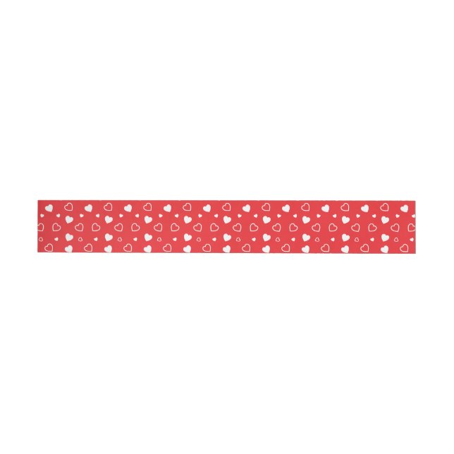 Stylized hearts pattern 4 wrap around label (Individual)