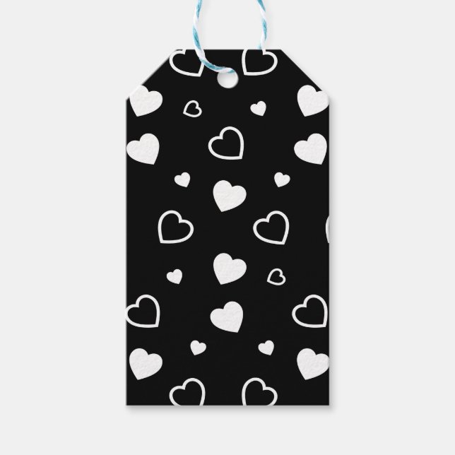 Stylized hearts pattern 5 gift tags (Front)