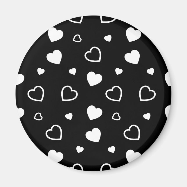 Stylized hearts pattern 5 magnet (Front)