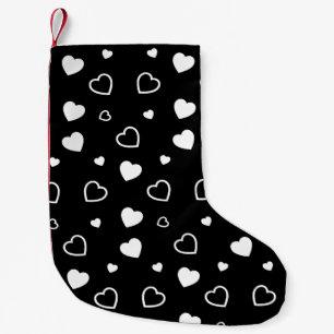Stylized hearts pattern 5 small christmas stocking