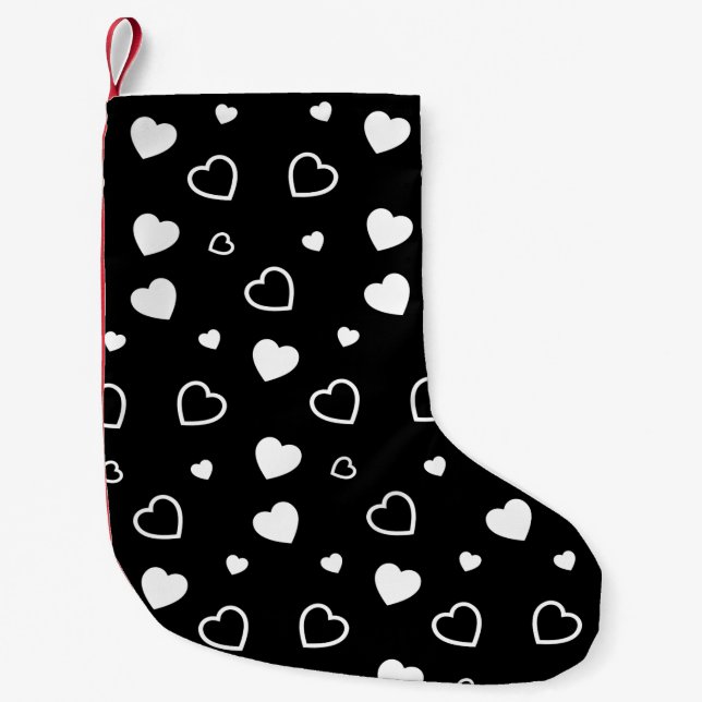 Stylized hearts pattern 5 small christmas stocking (Front)
