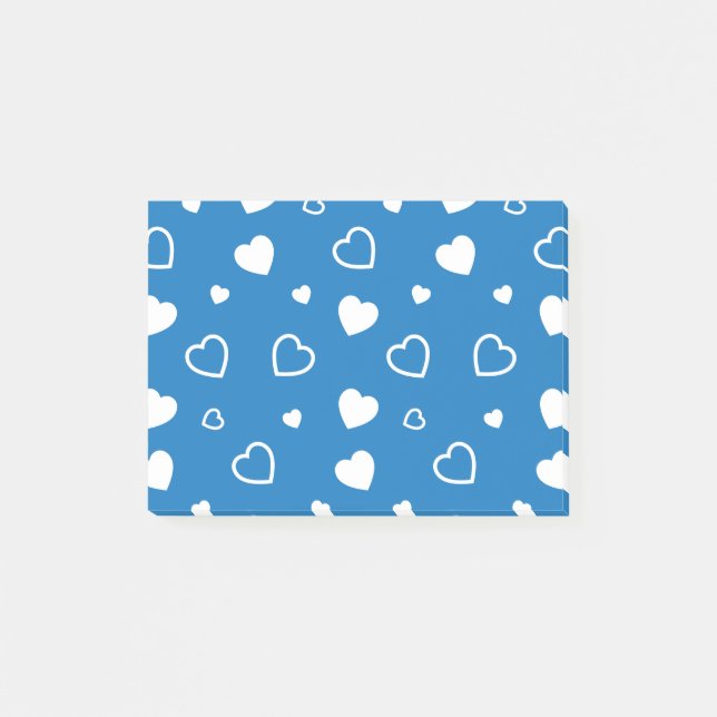 Stylized hearts pattern 7 post-it notes (Front)