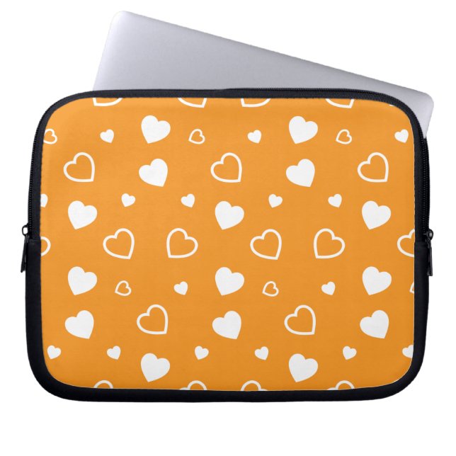 Stylized hearts pattern 8 laptop sleeve (Front)