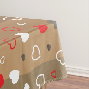 Stylized hearts pattern 9 tablecloth