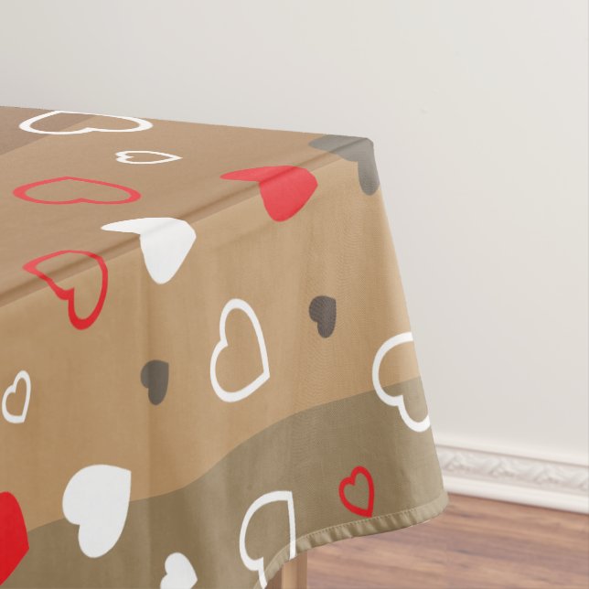 Stylized hearts pattern 9 tablecloth (In Situ)