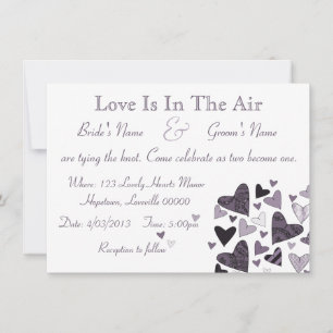 Stylized Hearts Wedding Invitation