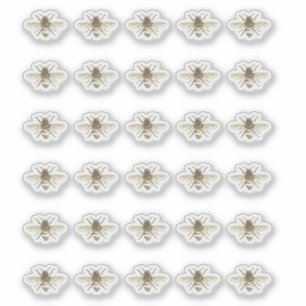 Stylized Honeybee Beekeeper Stickers 
