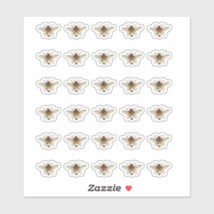 Stylized Honeybee Beekeeper Stickers