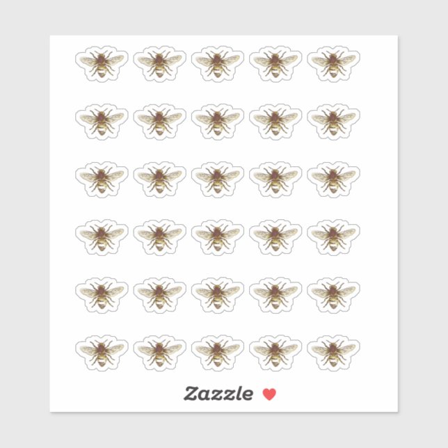 Stylized Honeybee Beekeeper Stickers (Sheet)