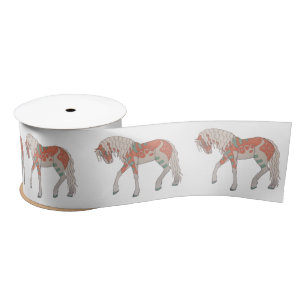 Stylized Horse Ribbon Satin Ribbon