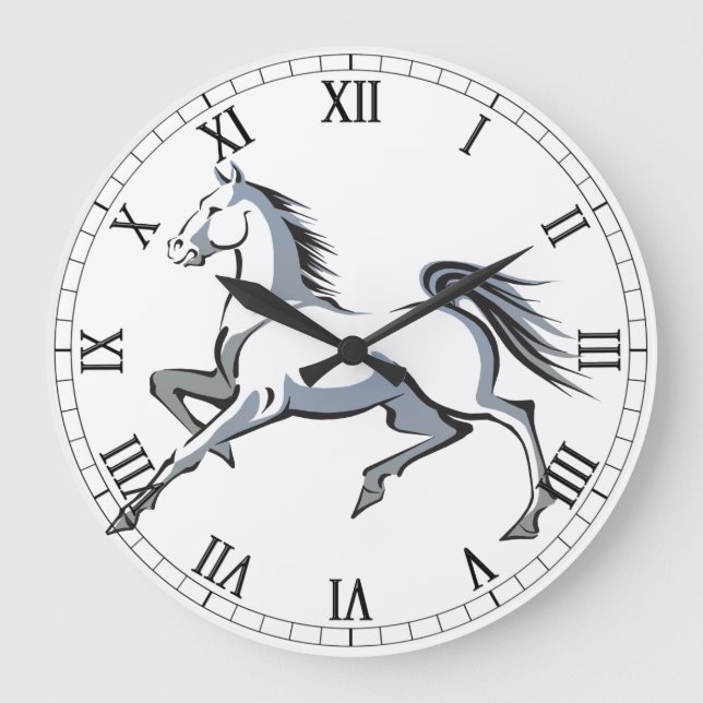 Stylized Horse Wall Clock (Front)