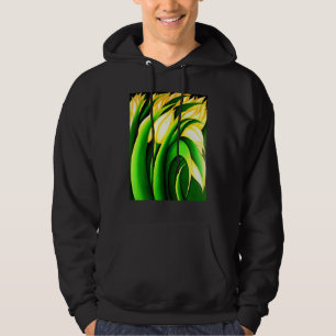 Stylized Illuminating Yellow Tulips Hoodie