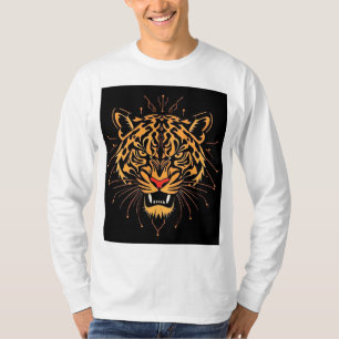 Stylized illustration of a tiger's head, T-Shirt